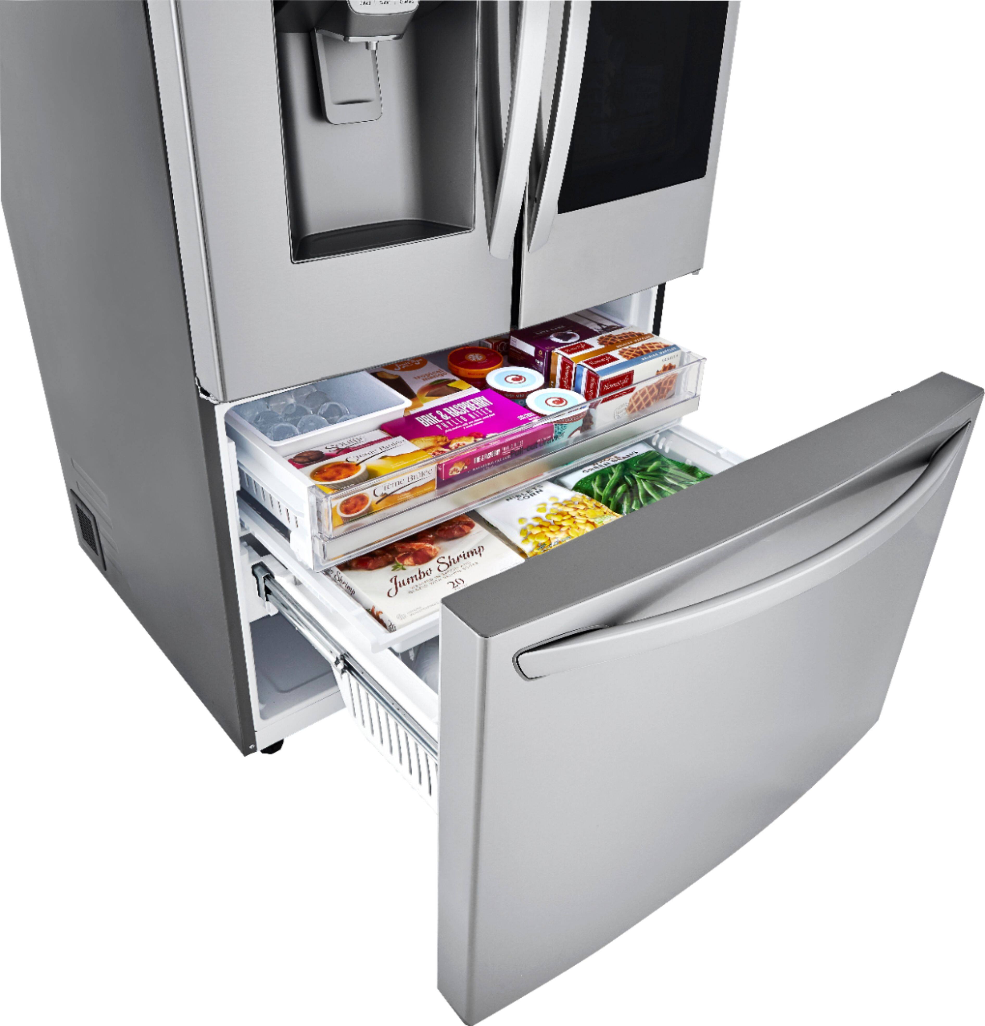 Alt View 29. LG - 23.5 Cu. Ft. French Door-in-Door Counter-Depth Smart Refrigerator with Craft Ice - Stainless Steel.