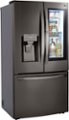 Angle Zoom. LG - 23.5 Cu. Ft. French InstaView Door-in-Door Counter-Depth Refrigerator with Craft Ice - Black stainless steel.