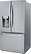Left. LG - 23.5 Cu. Ft. French Door Counter-Depth Refrigerator - Stainless Steel.