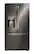 Front. LG - 23.5 Cu. Ft. French Door Counter-Depth Refrigerator - Black Stainless Steel.