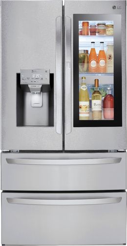 LG - InstaView Door-in-Door 27.8 Cu. Ft. 4-Door French Door Refrigerator - Stainless steel was $3149.99 now $2299.99 (27.0% off)