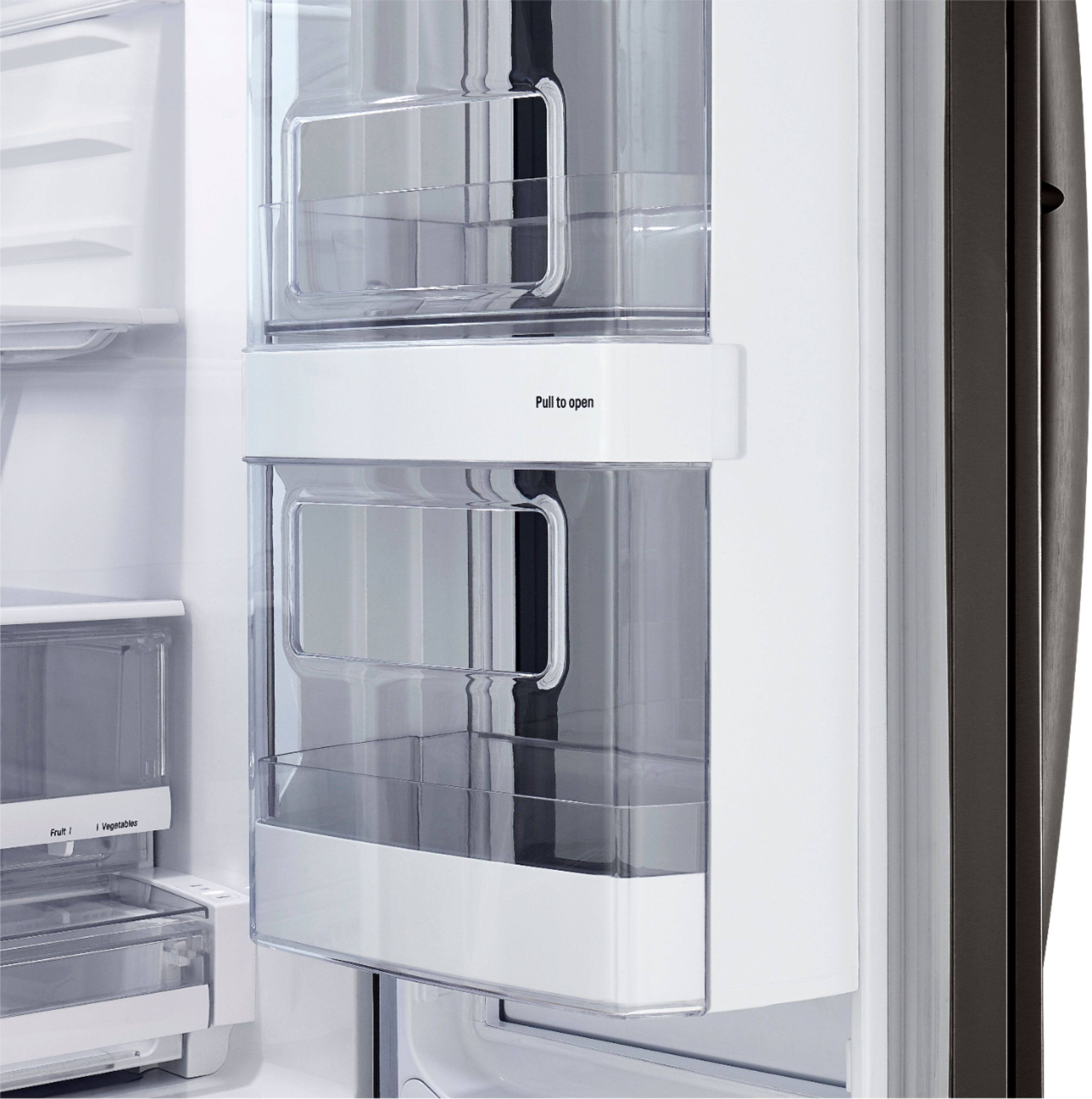 Alt View 14. LG - 27.8 Cu. Ft. 4-Door French Door Smart Refrigerator with InstaView - Black stainless steel.