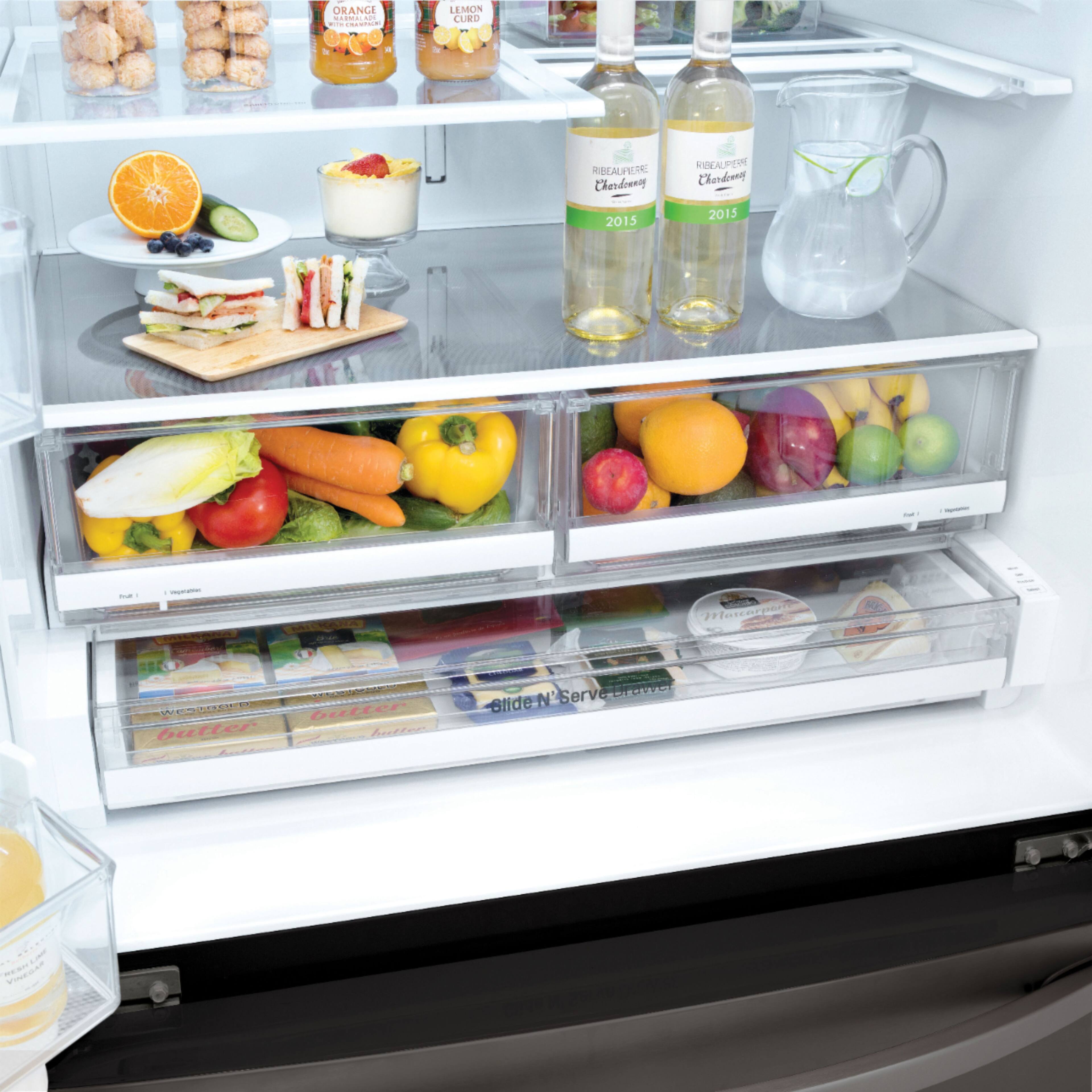 Alt View 15. LG - 27.8 Cu. Ft. 4-Door French Door Smart Refrigerator with InstaView - Black stainless steel.