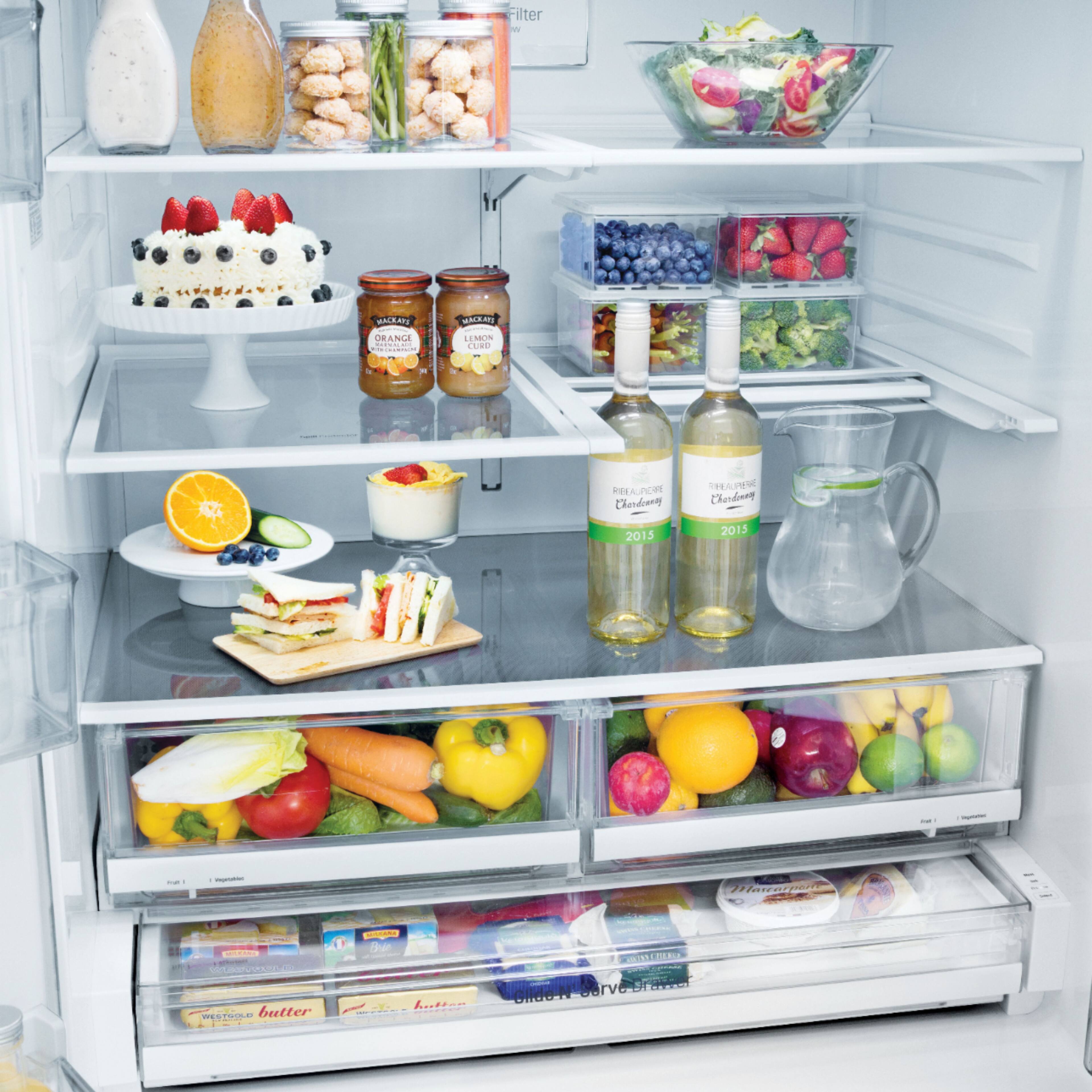 Alt View 34. LG - 27.8 Cu. Ft. 4-Door French Door Smart Refrigerator with InstaView - Black stainless steel.