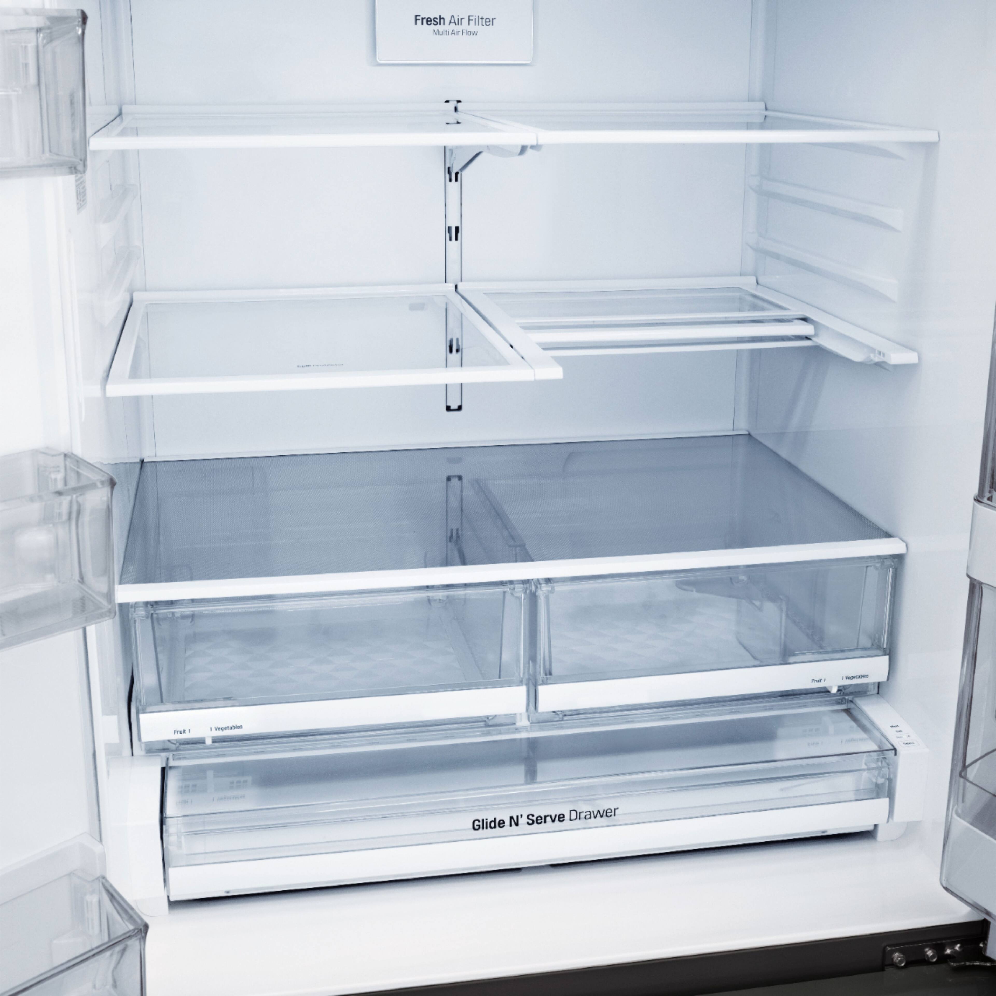 Alt View 35. LG - 27.8 Cu. Ft. 4-Door French Door Smart Refrigerator with InstaView - Black stainless steel.