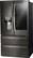 Left. LG - 27.8 Cu. Ft. 4-Door French Door Smart Refrigerator with InstaView - Black stainless steel.
