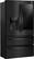 Angle. LG - Door in Door 27.8 Cu. Ft. 4-Door French Door Refrigerator - PrintProof Matte Black Stainless Steel.
