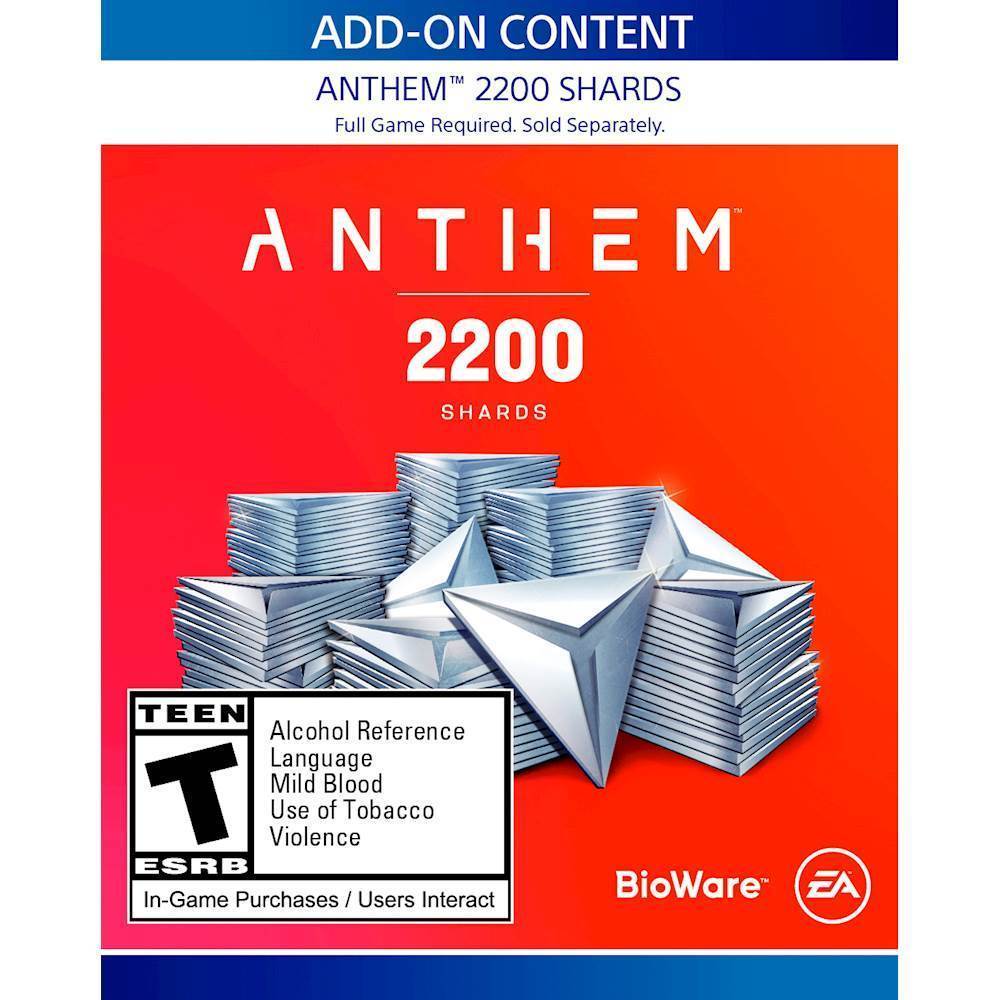 Anthem 2,200 Shards - PlayStation 4