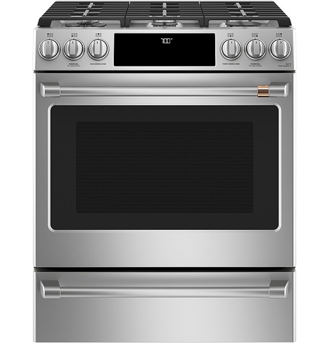 Café - 5.6 Cu. Ft. Slide-In Gas Convection Range - Stainless steel