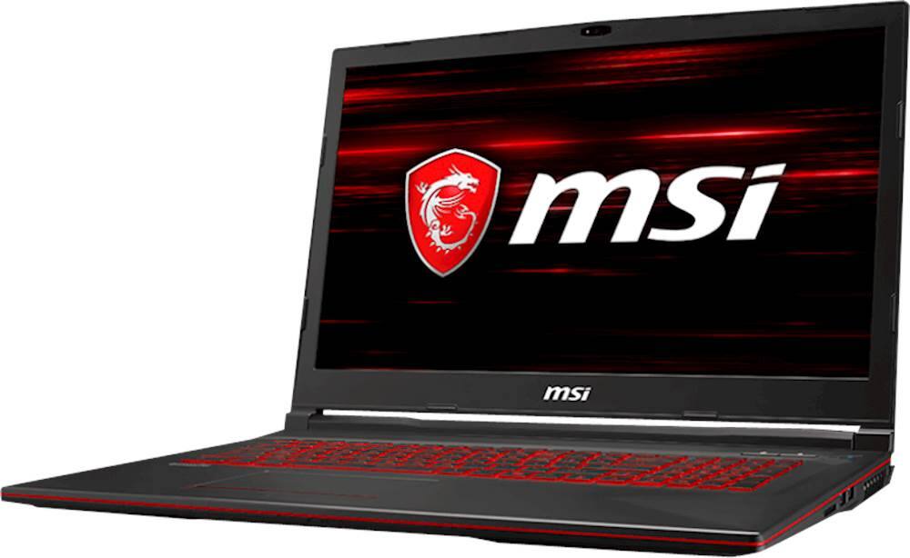 Left. MSI - 17.3" Gaming Laptop - Intel Core i7 - 16GB Memory - NVIDIA GeForce RTX 2060 - 1TB Hard Drive + 128GB SSD - Black.