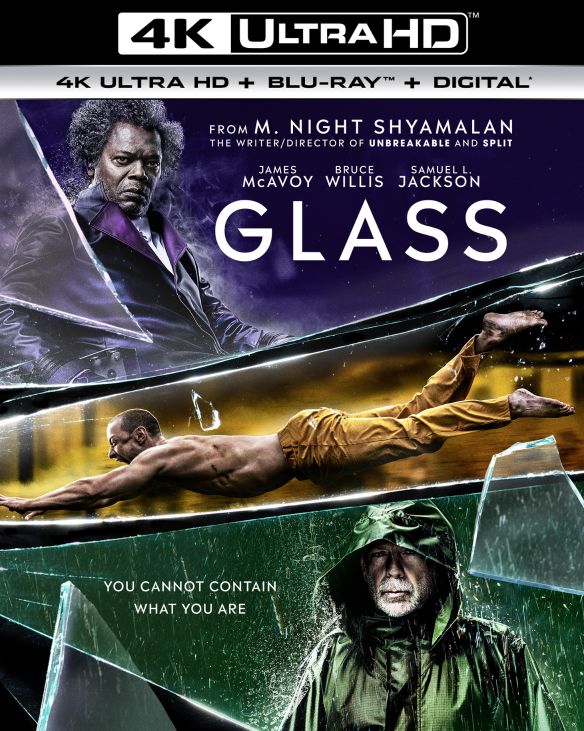 Glass [Includes Digital Copy] [4K Ultra HD Blu-ray/Blu-ray] [2019] was $22.99 now $14.99 (35.0% off)