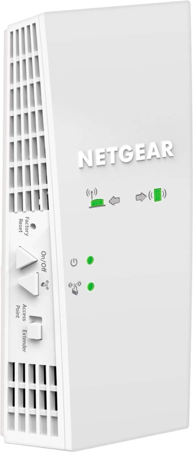 Front. NETGEAR - AC1750 Dual-Band Wi-Fi Range Extender - White.