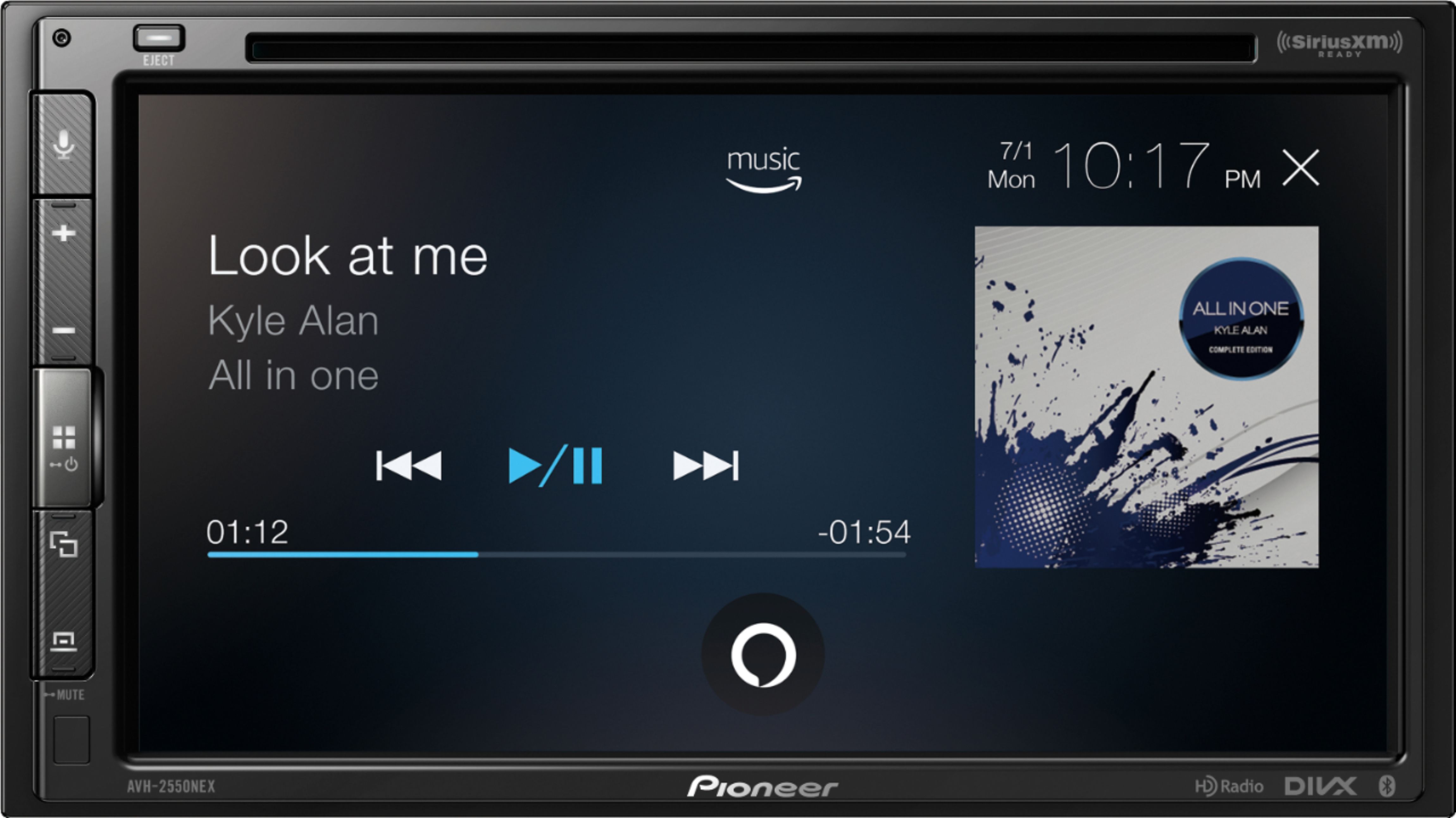 Verbieden voorzichtig aanpassen Pioneer 6.8" Amazon Alexa, Apple CarPlay®, Android Auto™, Bluetooth®, and  SiriusXM-Ready™ Multimedia DVD Receiver Black AVH-2550NEX - Best Buy