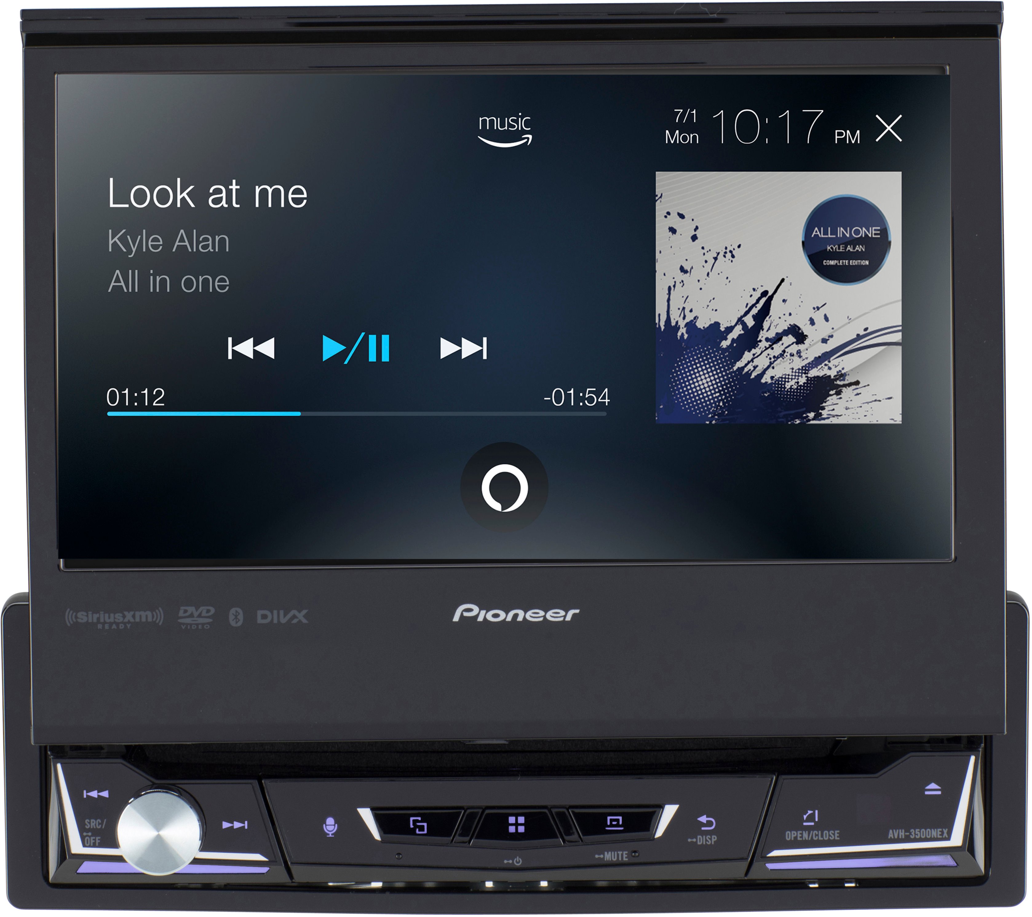 Alt View 12. Pioneer - 7" Motorized Android Auto™ and Apple CarPlay® Bluetooth® Digital Media (DM) Receiver - Black.