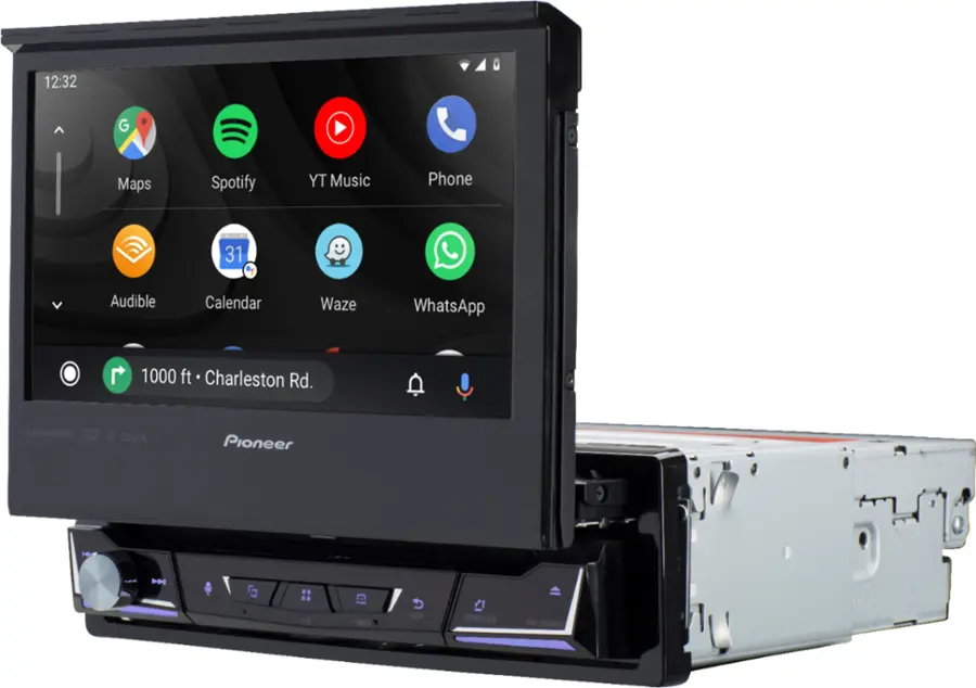 Alt View 17. Pioneer - 7" Motorized Android Auto™ and Apple CarPlay® Bluetooth® Digital Media (DM) Receiver - Black.