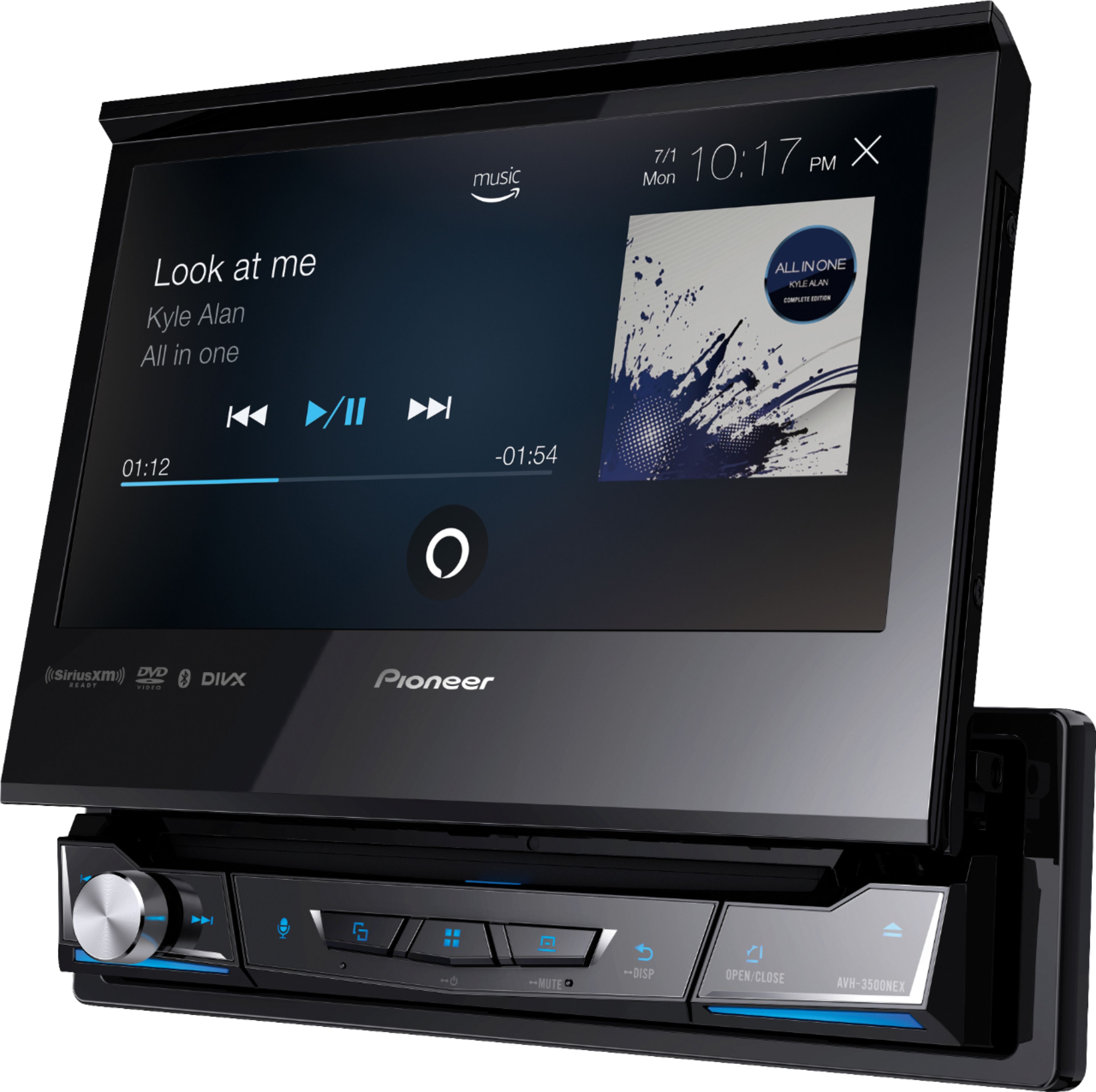 Pioneer 7" Motorized Android Auto™ and Apple CarPlay® Bluetooth® Digital Media (DM) Receiver Black AVH-3500NEX Best Buy