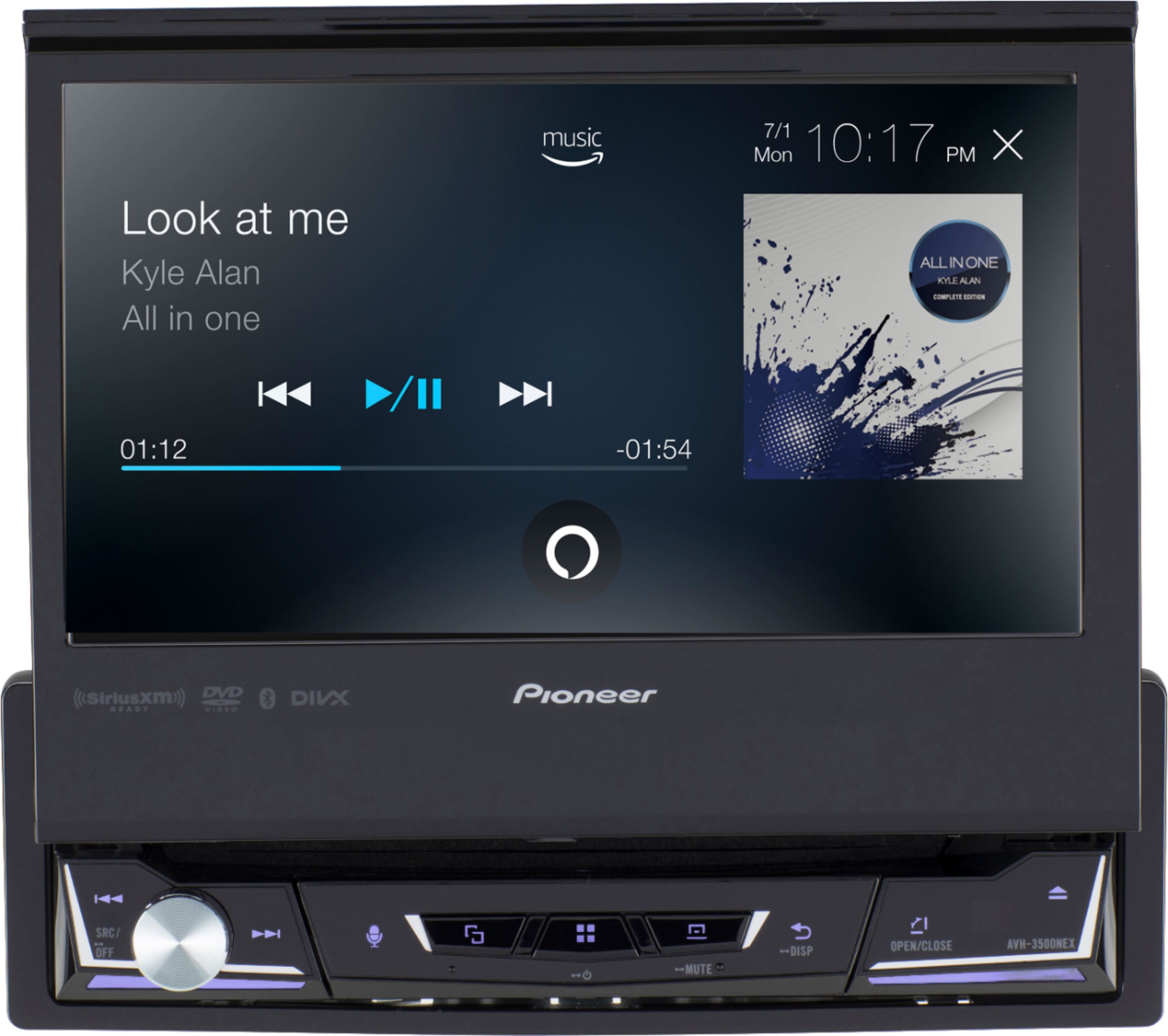 Alt View 22. Pioneer - 7" Motorized Android Auto™ and Apple CarPlay® Bluetooth® Digital Media (DM) Receiver - Black.