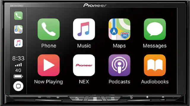 Front. Pioneer - 7" - Amazon Alexa, Android Auto™/Apple CarPlay® (wired/wireless), Bluetooth®, iDatalink® - Multimedia DVD Receiver - Black.