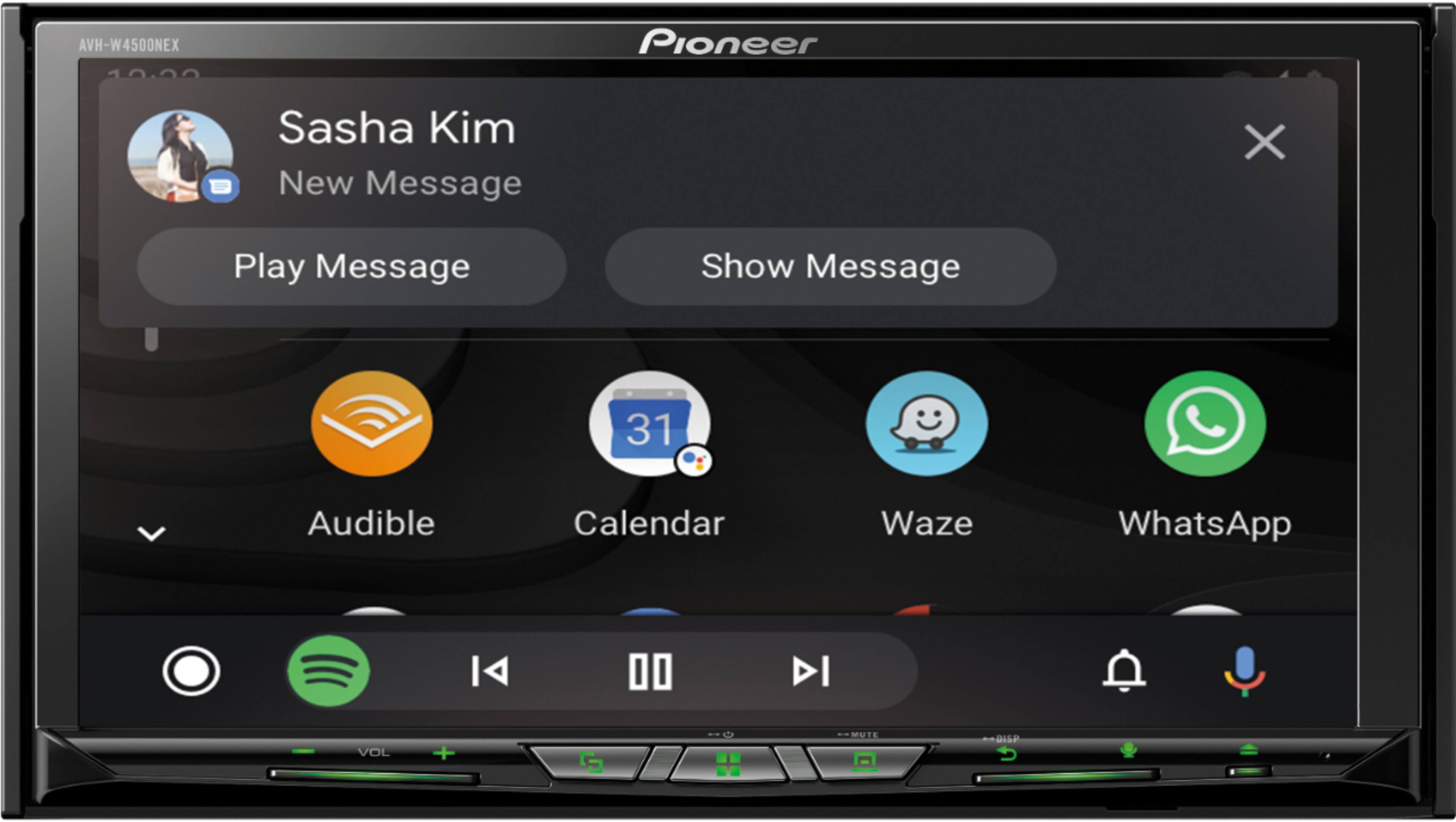 Alt View 18. Pioneer - 7" - Amazon Alexa,  Android Auto™/Apple CarPlay® (wired/wireless), Bluetooth®, iDatalink® - Multimedia DVD Receiver - Black.