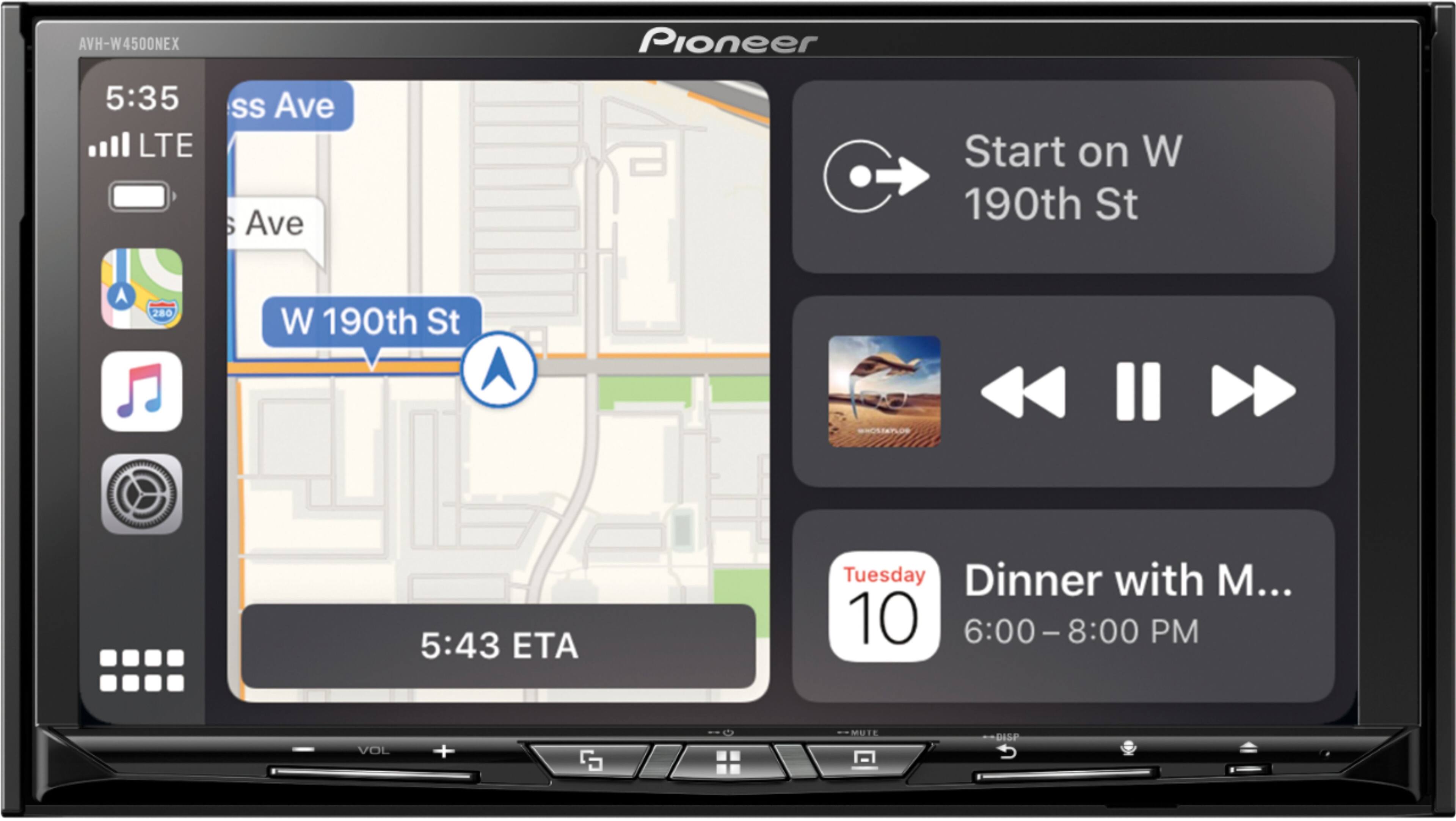 Alt View 20. Pioneer - 7" - Amazon Alexa,  Android Auto™/Apple CarPlay® (wired/wireless), Bluetooth®, iDatalink® - Multimedia DVD Receiver - Black.