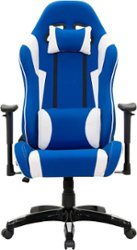 CorLiving - High-Back Ergonomic Gaming Chair - Blue/Mesh White - Front_Zoom