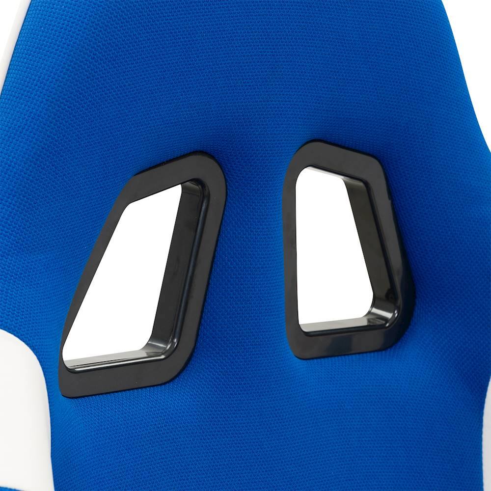 Alt View 13. CorLiving - High-Back Ergonomic Gaming Chair - Blue/Mesh White.