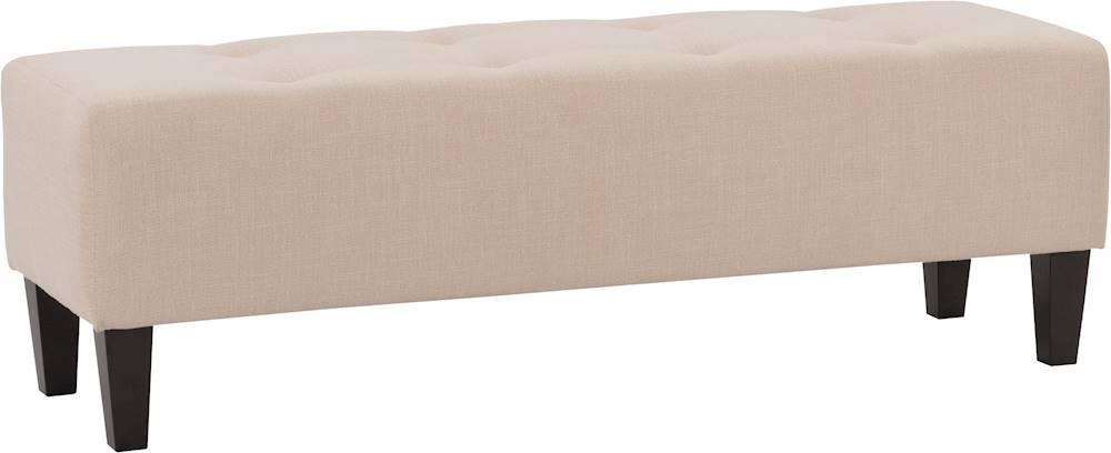 Angle View: CorLiving - Rectangular Ottoman - Cream