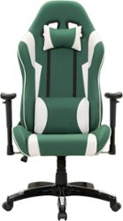 CorLiving - High-Back Ergonomic Gaming Chair - Green/Mesh White - Front_Zoom