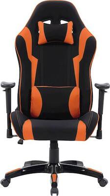 CorLiving - High-Back Ergonomic Gaming Chair - Black Mesh-Orange
