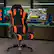 Alt View 18. CorLiving - High-Back Ergonomic Gaming Chair - Black/Mesh Orange.