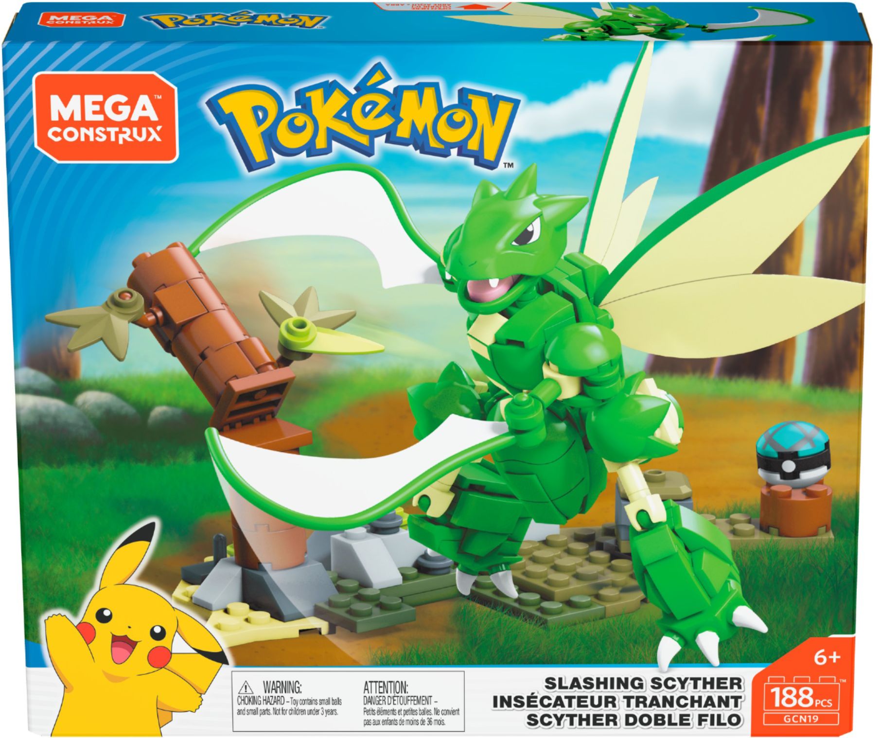 Mega Pokemon Construx 188 Piece Building Set | Slashing Scyther