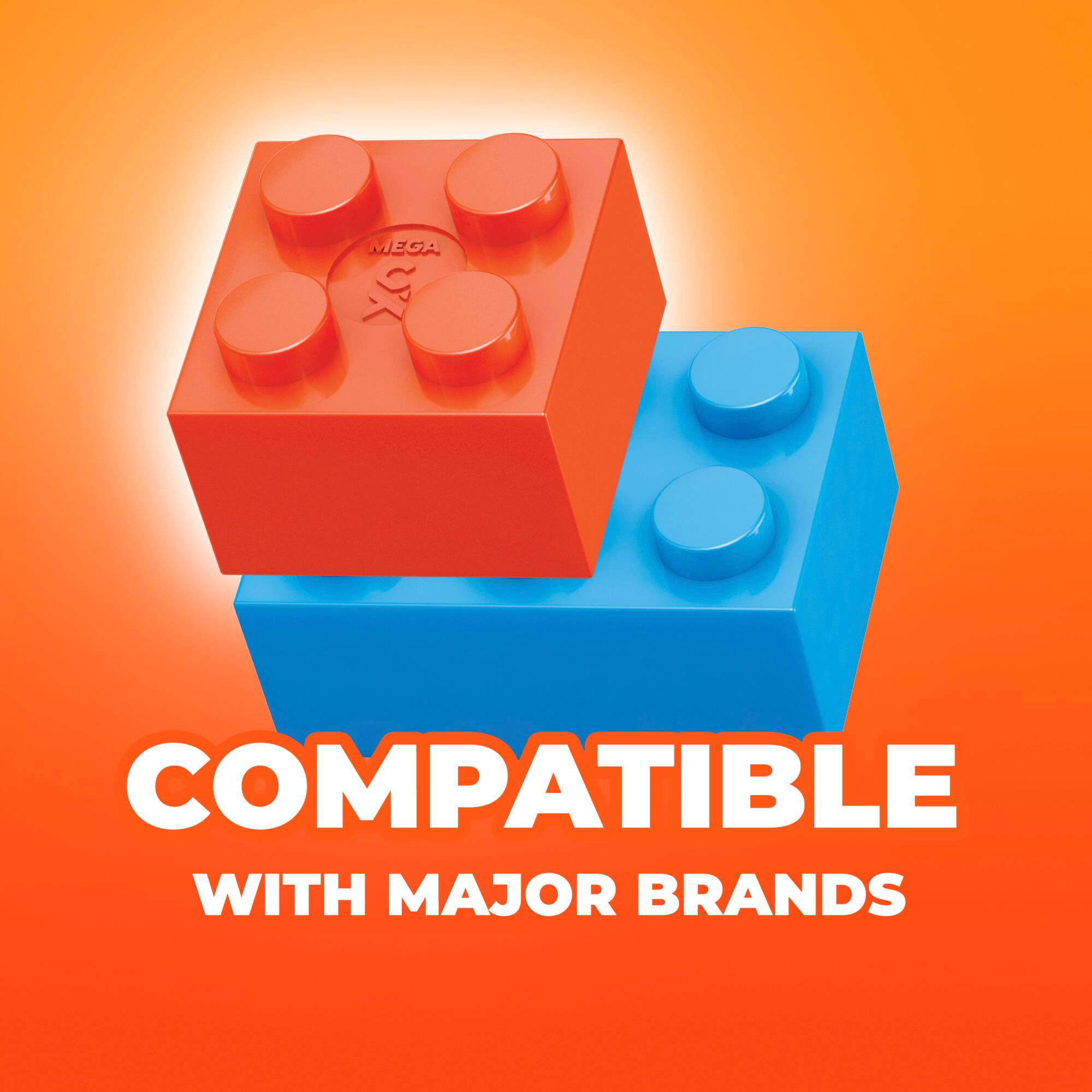 The image features a red and blue block, which is part of a building set. The blocks are designed to be compatible with major brands, making them versatile and suitable for various construction projects. The image showcases the compatibility of these blocks with other major brands, ensuring that users can easily integrate them into their existing sets or create new structures using the same building blocks.