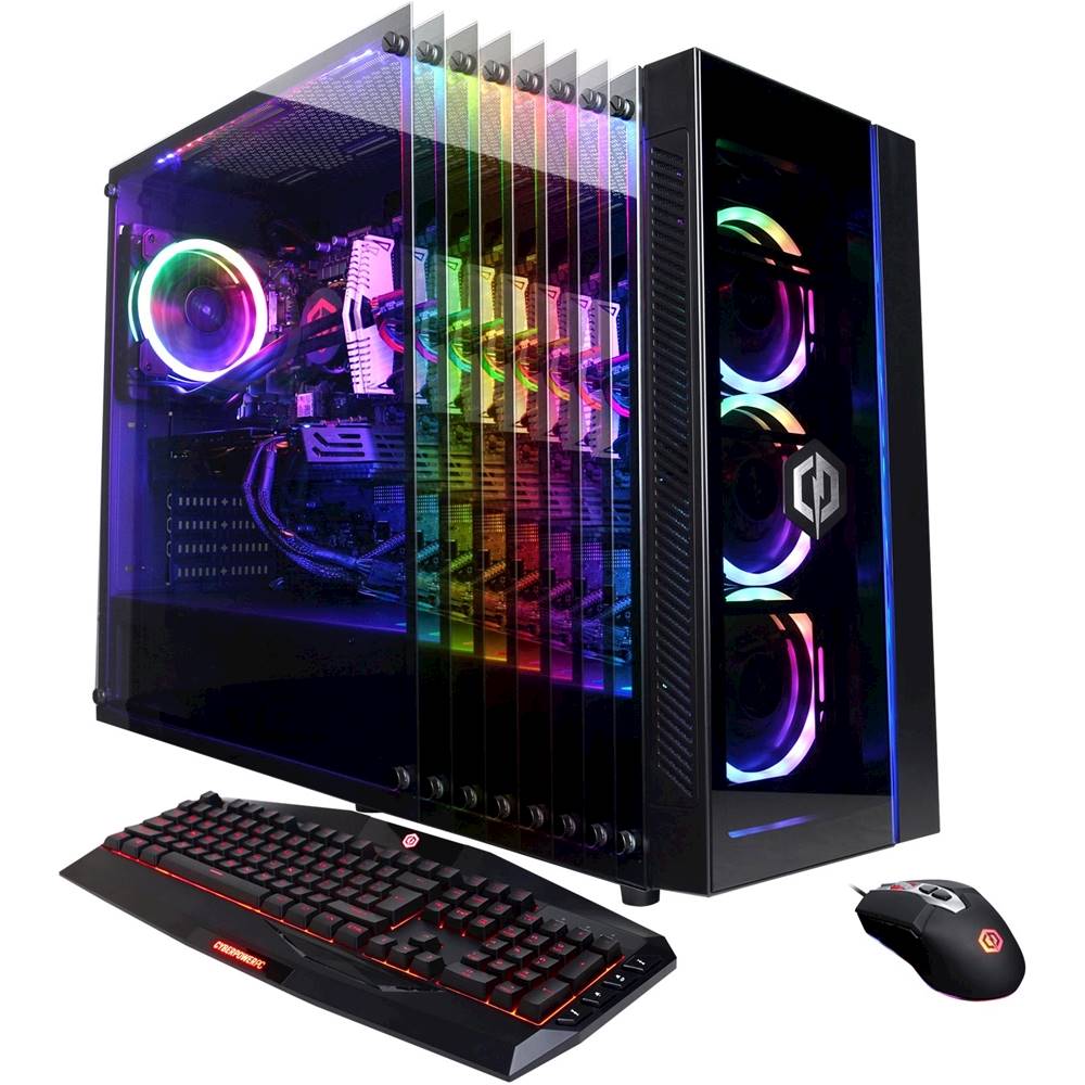 CyberPowerPC Gaming Desktop AMD Ryzen 7 2700X - Best Buy