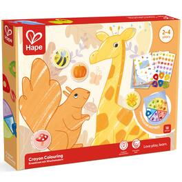 Hape - Hape: Crayon Coloring - 18pc Art Set, Animal & Nature Theme, Ages 2+