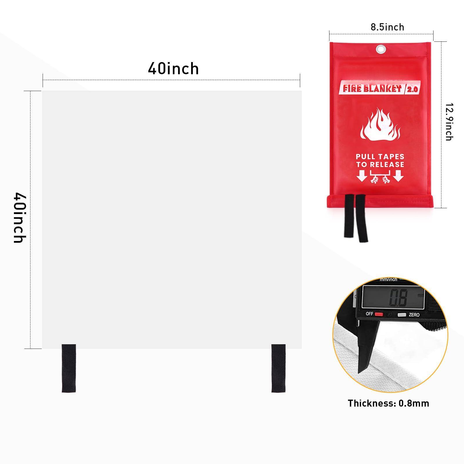 8.5 inch x 40 inch x 40 inch FIRE BLANKET 2.0  
PULL TAPES TO RELEASE  
12.9 inch  
Thickness: 0.8mm