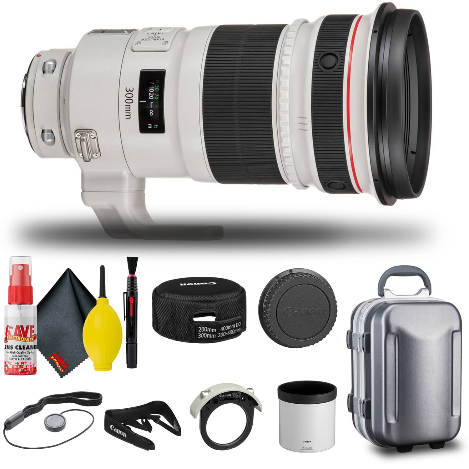 Canon - EF 300mm f/2.8L IS II USM Lens (4411B002) + Cap Keeper + More (International Version) - Black