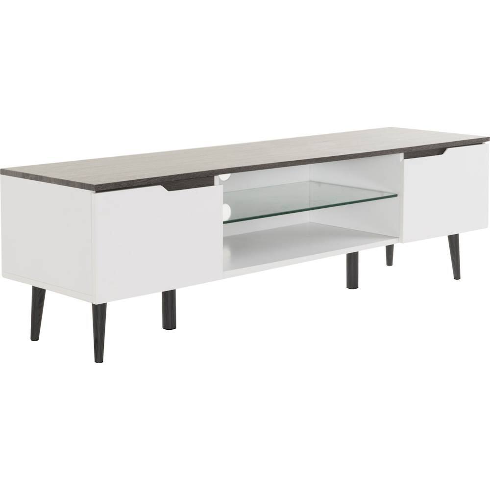 Angle View: Noble House - Glenwood TV Console for Most TVs Up to 56" - White Matte/Gray