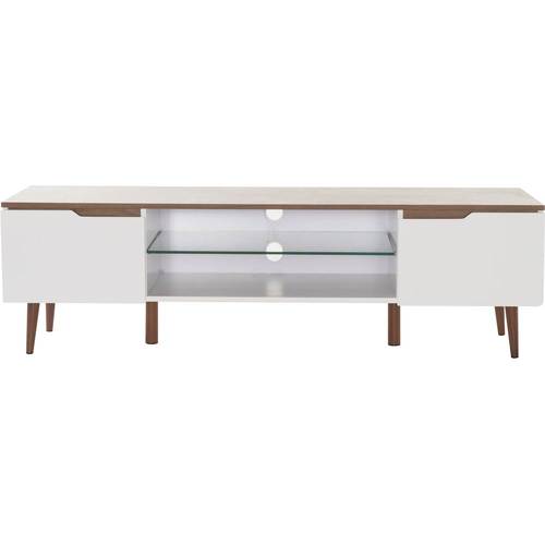 Noble House - Glenwood TV Console for Most TVs Up to 56" - White Matte/Walnut