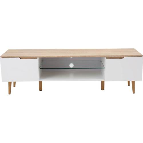 Noble House - Glenwood TV Console for Most TVs Up to 56" - White Matte/Oak