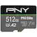 Front. PNY - Pro Elite 512GB MicroSDXC U3 Flash Memory Card - Black/Gray/Green/White.