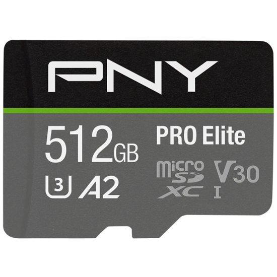 PNY 512GB PRO Elite Class 10 U3 V30 microSDXC Flash Memory Card 