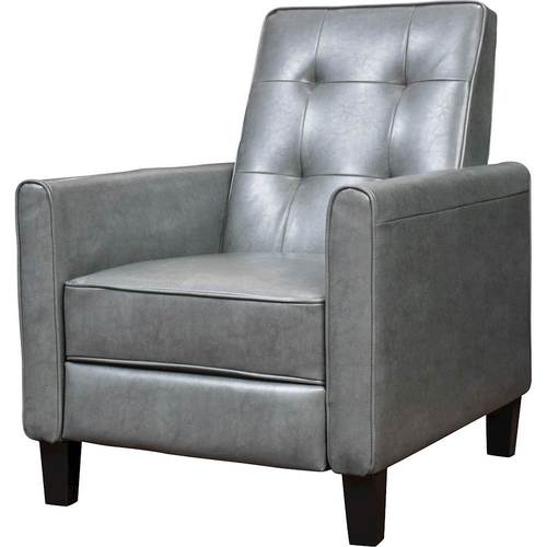 Noble House - Houlton Bonded Leather Recliner - Dark Gray