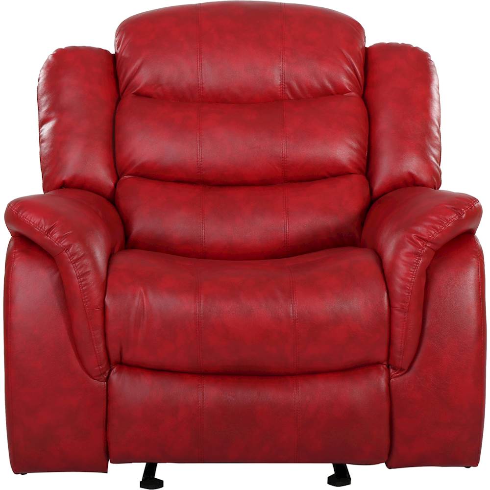 Noble House Emmet Glider Recliner Ox Blood Red 296450 Best Buy