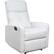 Angle. Noble House - Savannah Faux Leather Recliner - White.