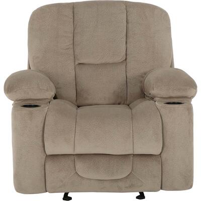 Noble House - Calvert Fabric Gliding Recliner - Latte