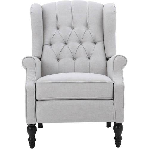 Noble House - Oxford Fabric Recliner - Light Gray