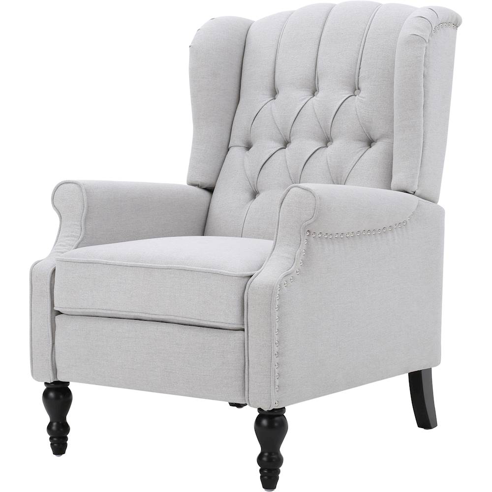 Best Buy: Noble House Oxford Fabric Recliner Light Gray 299844