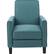 Front. Noble House - Columbus Fabric Recliner - Dark Teal.
