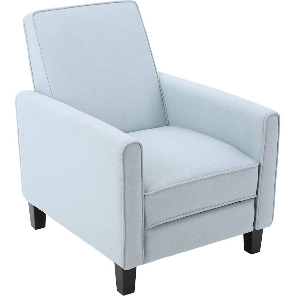 Angle View: Noble House - Columbus Fabric Recliner - Light Sky