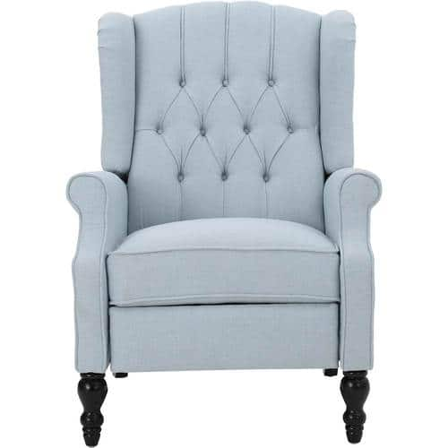 Noble House - Oxford Fabric Recliner - Light Sky